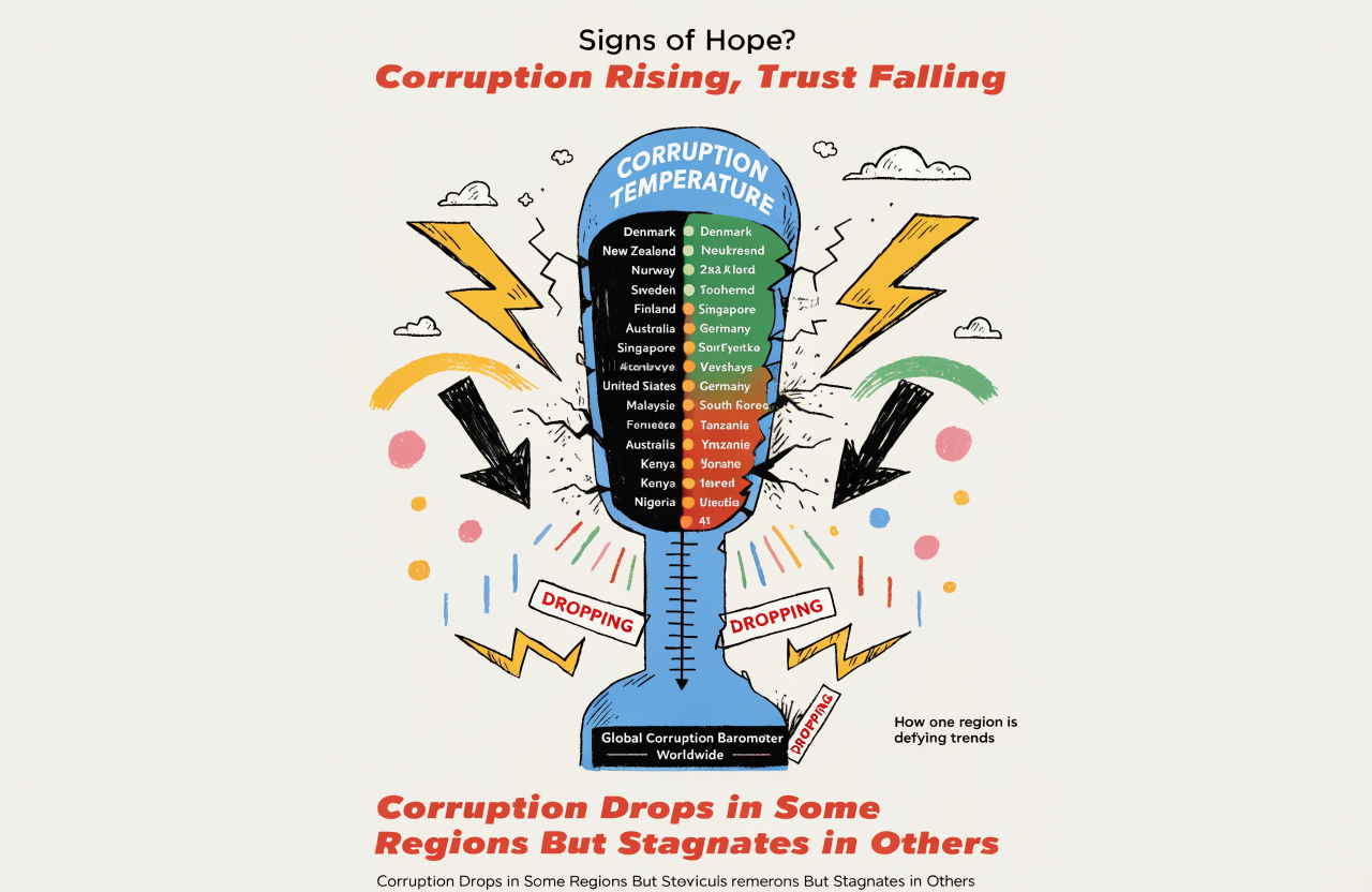 Ilustrație editorială cu grafice în scădere suprapuse pe o hartă a Europei, sugerând declinul democratic continental